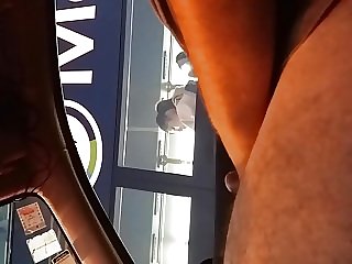 Flashing cock for asian lady on bus